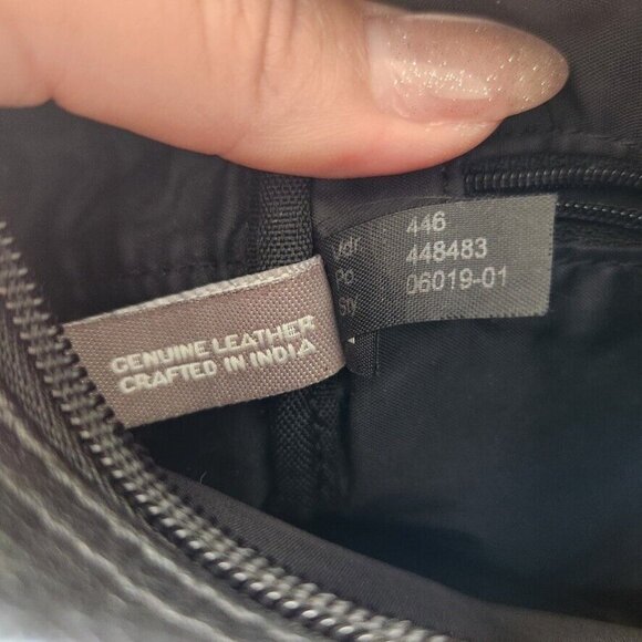 Vintage Wilsons Leather Convertible Purse Black Crossbody Fanny Belt Bag 90s Y2K - Picture 10 of 16